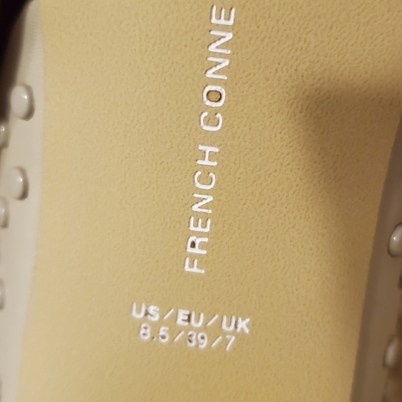 French Connection Tan Studded Heels womens size 8.5 - Picture 5 of 5